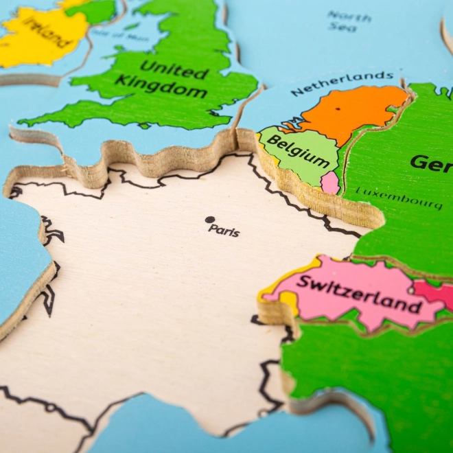 Bigjigs Toys Drewniane puzzle mapa Europy 25 elementów