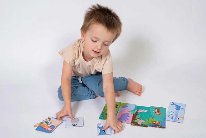 KukiKuk 80036 Veeeeliké puzzle duo Gdzie mieszkają zwierzątka