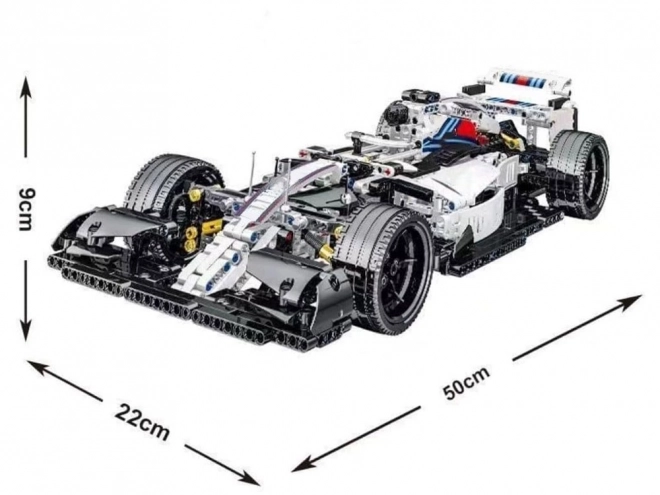 Techniczne klocki Bolid F1 auto wyścigowe