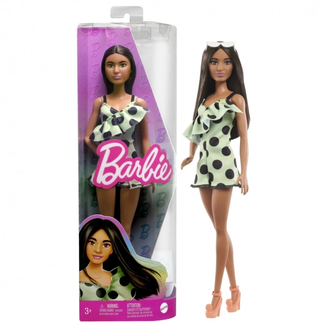 Lalka Barbie Fashionistas w kropkowanym kombinezonie