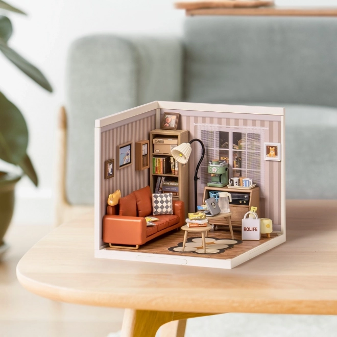 RoboTime miniatura domku przytulny pokój dzienny