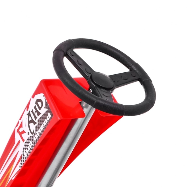 Gokart Full Ahead AIR z pedałami dla dzieci 3+ Czerwony + Regulacja siedzenia + Opony pneumatyczne + Hamulec ręczny