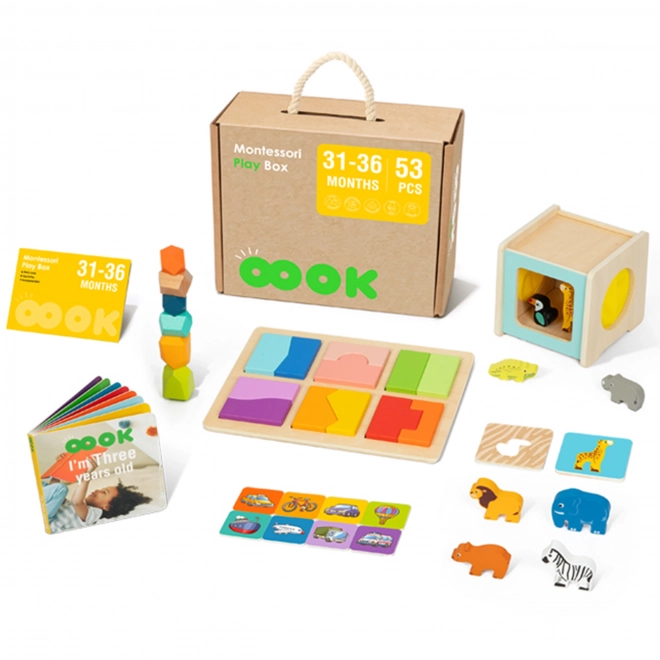 Edukacyjny Montessoriański box dla dzieci w wieku 31-36 miesięcy