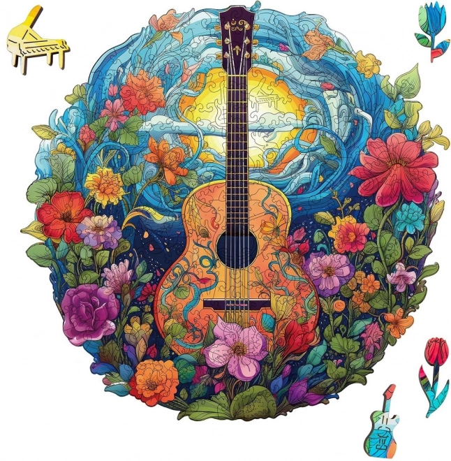 Drewniane puzzle Gitara 200 elementów