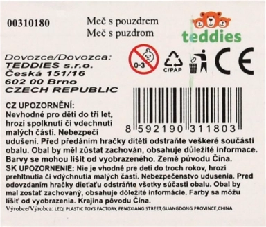 Elfi miecz z plastikową pochwą 54 cm