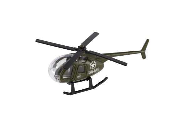 Metalowy i plastikowy helikopter dla dzieci 10 cm