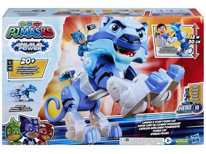PJMasks ryczący odważny kot z figurką