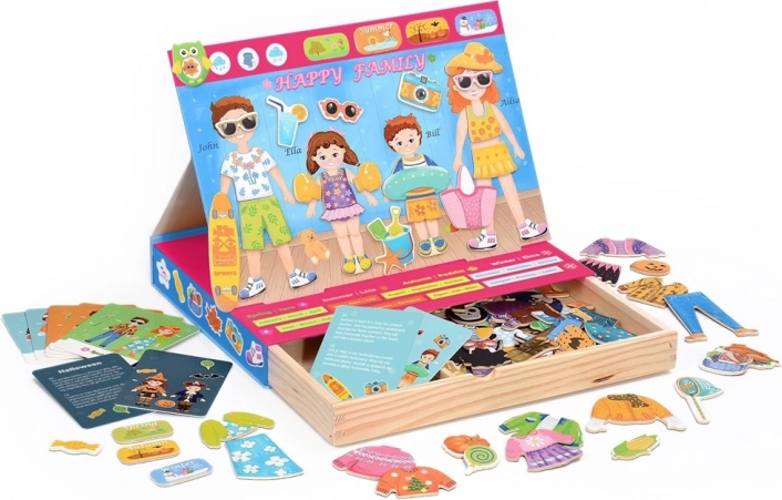 magnetyczne ubieranie rodziny – 2kids toys happy family