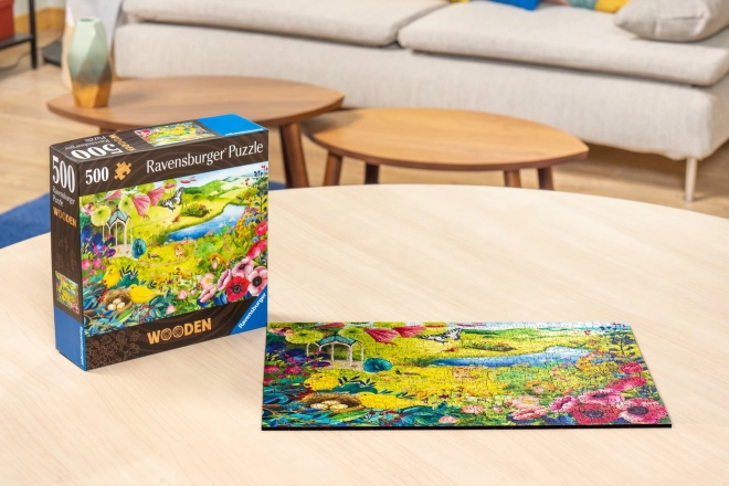 Drewniane puzzle Dziki ogród 500 części