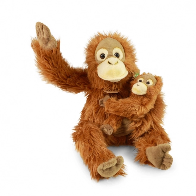 Pluszowy orangutan z młodym 28 cm EKOLOGICZNY