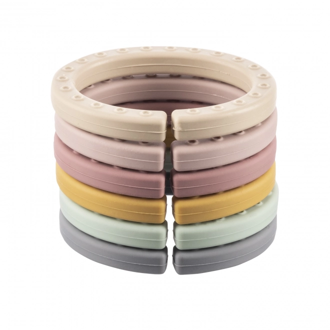 Silikonowe wielofunkcyjne pierścienie łańcuchowe, Multicolor
