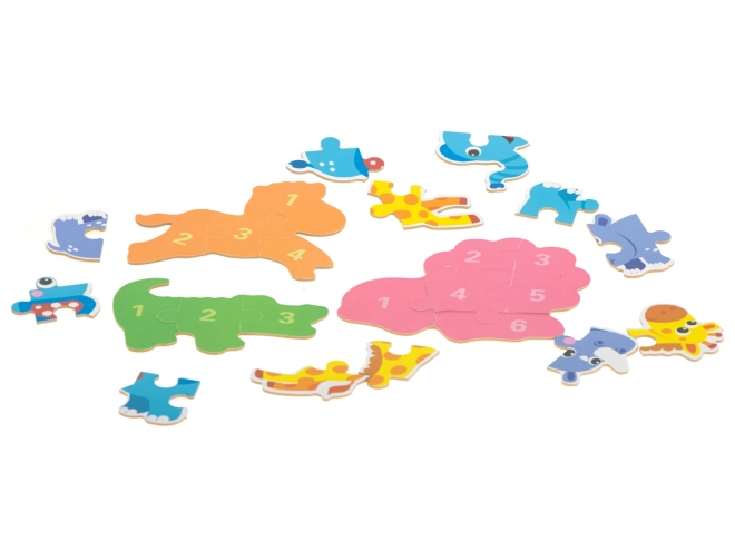 Puzzle w metalowym pudełku Safari zwierzątka - 25 elementów