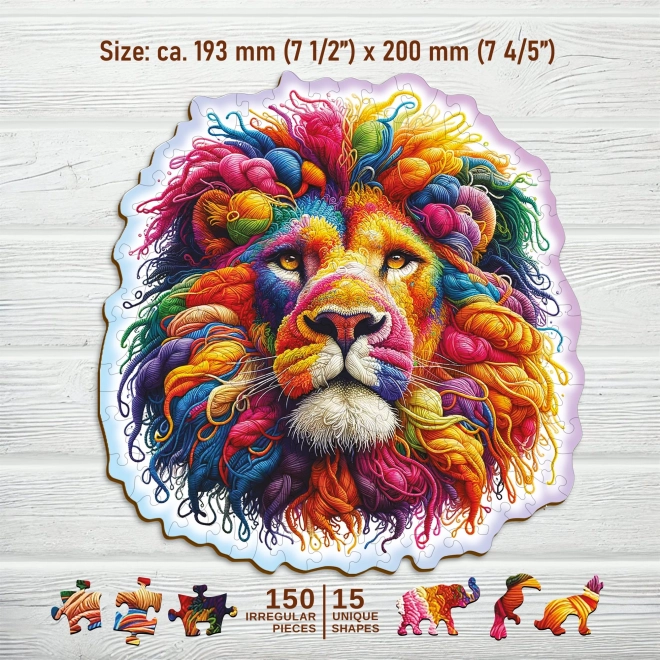 WOODEN CITY Drewniane puzzle Delikatny lew 150 elementów