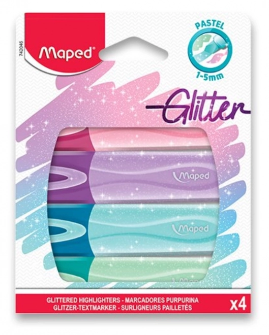 MAPED Zakreślacze Classic Glitter 4 szt.