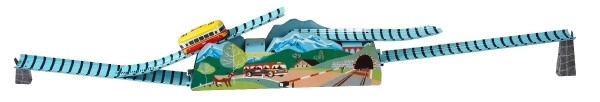 Kolejka górska na kluczyk metalowa 120cm w pudełku Kovap