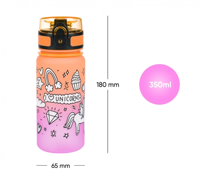 BAAGL Tritanowa butelka na napoje Gradient Jednorożec 350 ml