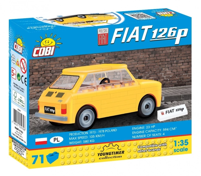 Zestaw konstrukcyjny 71 elementów Polski Fiat 126P