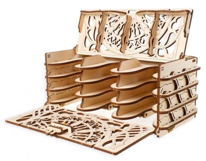 Kaseta na karty kolekcjonerskie Ugears 3D drewniane mechaniczne puzzle