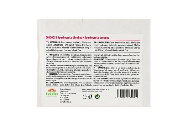 Szkatułka na biżuterię Princess 3 szuflady, uchylna góra z lusterkiem drewno 16x12,5x12cm w pudełku