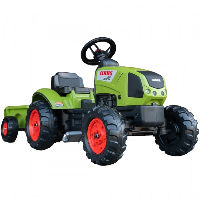 Traktor na pedały Claas Arion 410 z przyczepką zielony