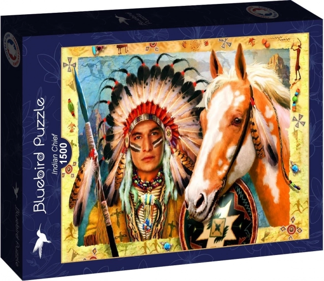 Puzzle Indiański Wódz 1500 Elementów od Bluebird