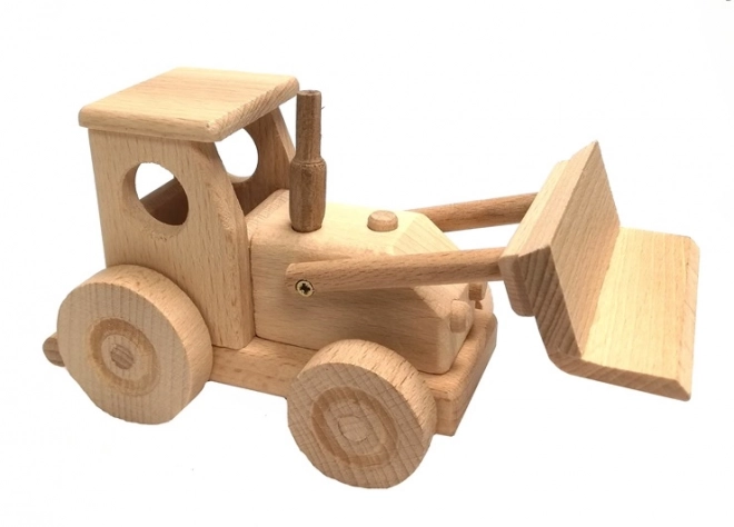 Drewniany traktor z lemieszem