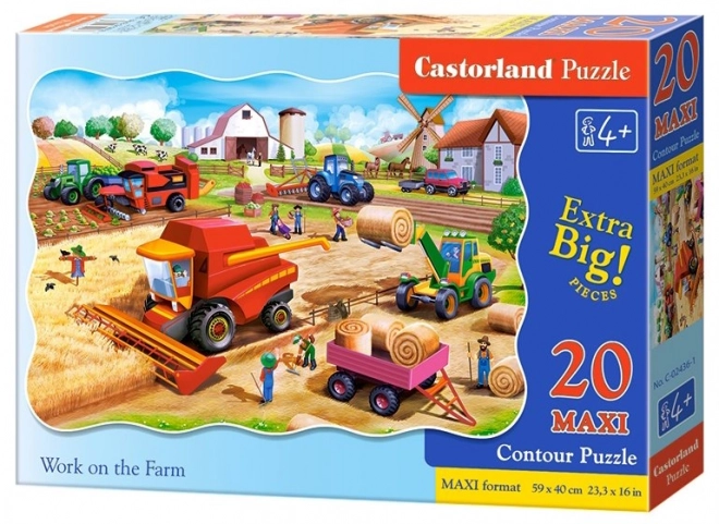 Puzzle 20 części MAXI Praca na farmie