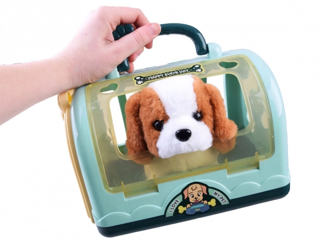 Interaktywny piesek Beagle z wyposażeniem
