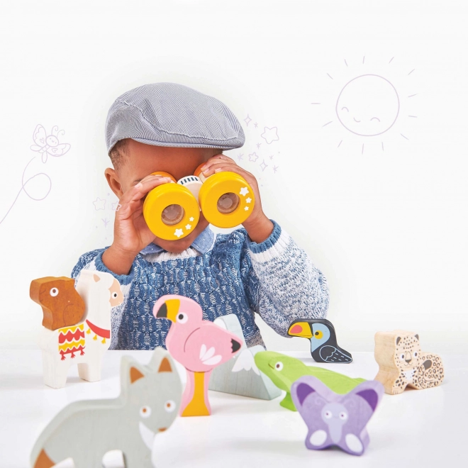 Balansująca wieża La Toy Van Petilou - zwierzęta z zoo