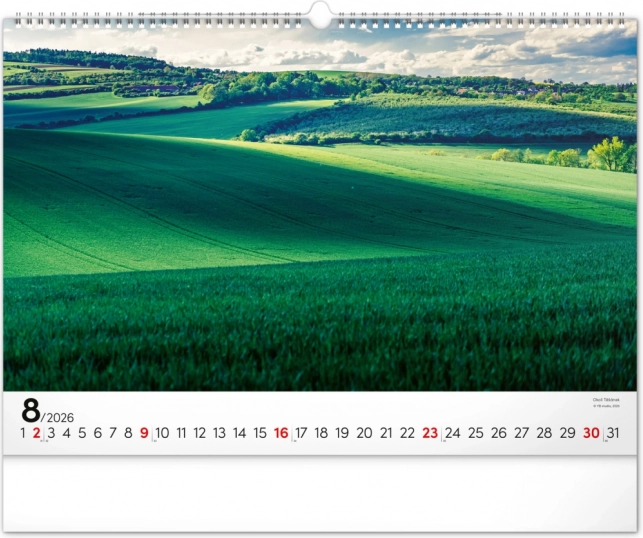 Kalendarz ścienny Panoramy Czech 2026