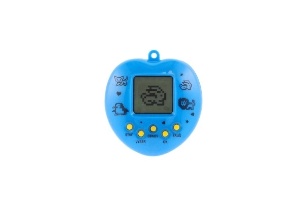 Zwierzątko elektroniczne brelok ze sznureczkiem plastik 5x6cm na baterie mix kolorów 10,5x15x2cm