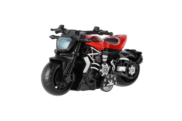 Motocykl metalowy/plastikowy 10cm z napędem wstecznym mix kolorów