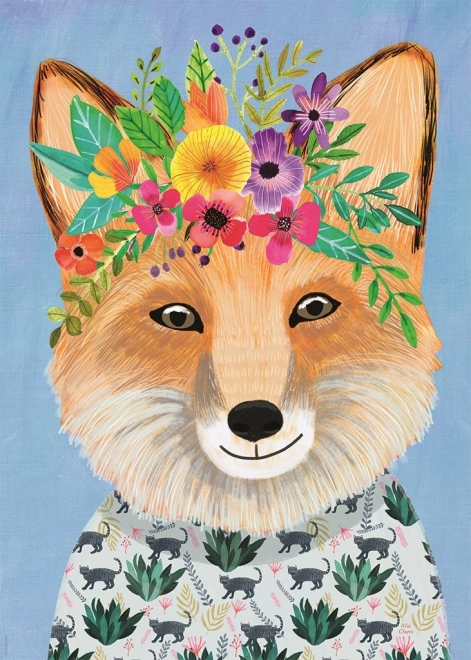 Puzzle HEYE Floral Friends: przyjazny lis 1000 elementów
