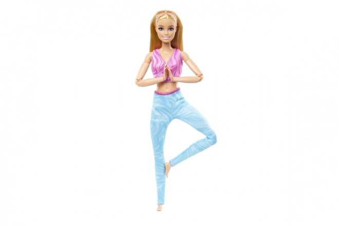 Barbie w ruchu - Blondynka w niebieskich legginsach HRH27
