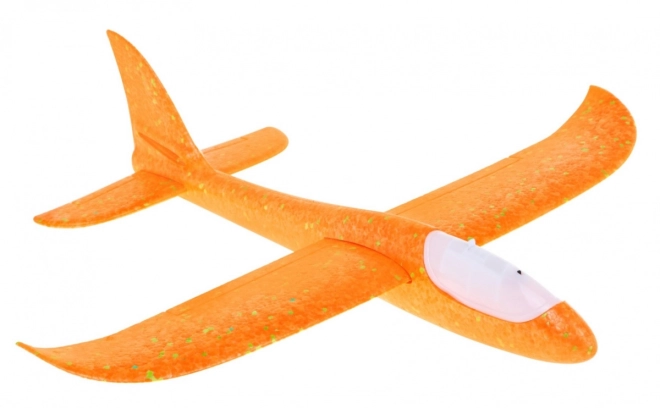 Styropianowy model samolotu + ruchomy stabilizator + światła – Pomarańczowy 