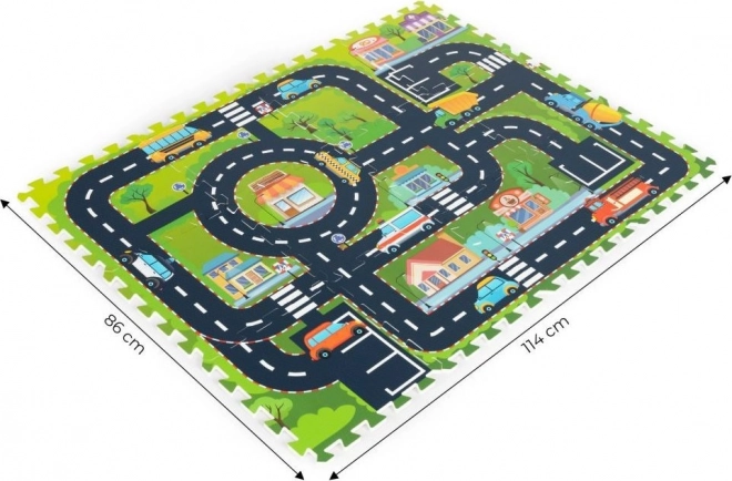 ECOTOYS Piankowe puzzle Miasteczko