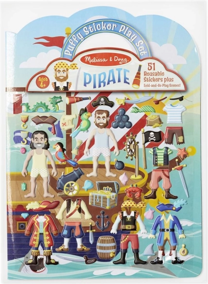 Marynistyczny kreatywny zestaw – Wielokrotnie używalne naklejki od Melissa & Doug