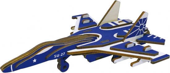 Drewniane puzzle 3D Myśliwiec SU27