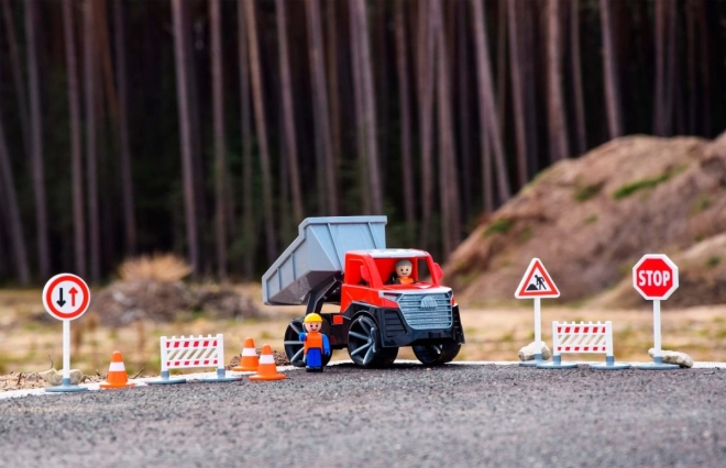 Auto Truxx 2 ciężarówka wywrotka plastikowa 26cm z figurką 27x15x16cm 24m+