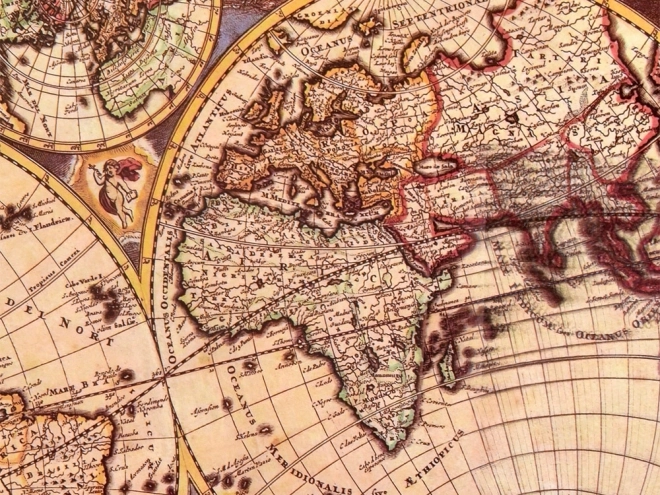 Antyczna mapa świata puzzle 1000 elementów