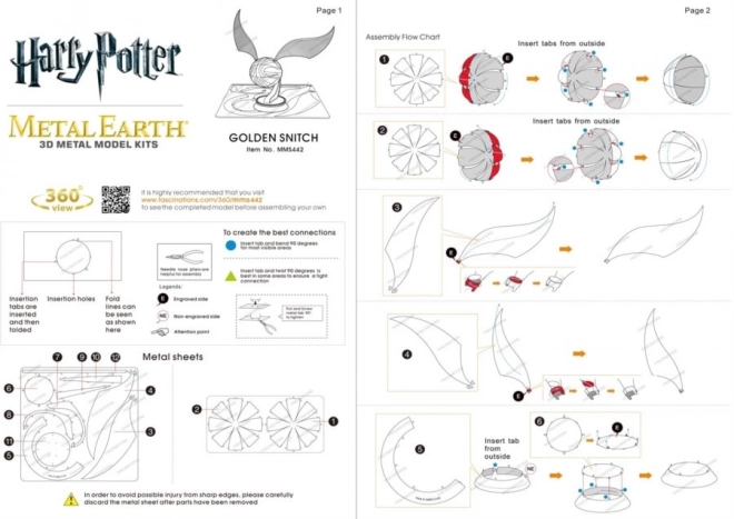 METAL EARTH 3D puzzle Harry Potter: Złoty Znicz