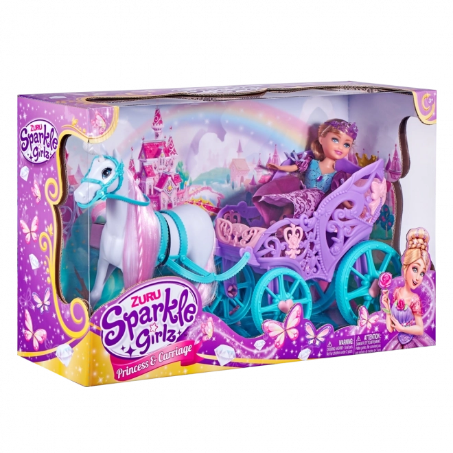 Księżniczka Sparkle Girlz z koniem i powozem