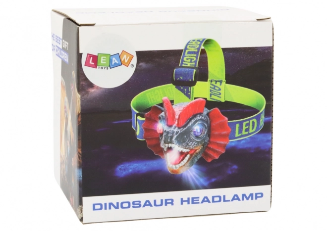 Latarka czołówka Dinosaurus - Regulowany pasek, 3 diody LED