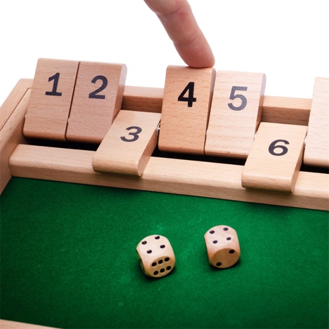drewniana gra shut the box BIGJIGS TOYS