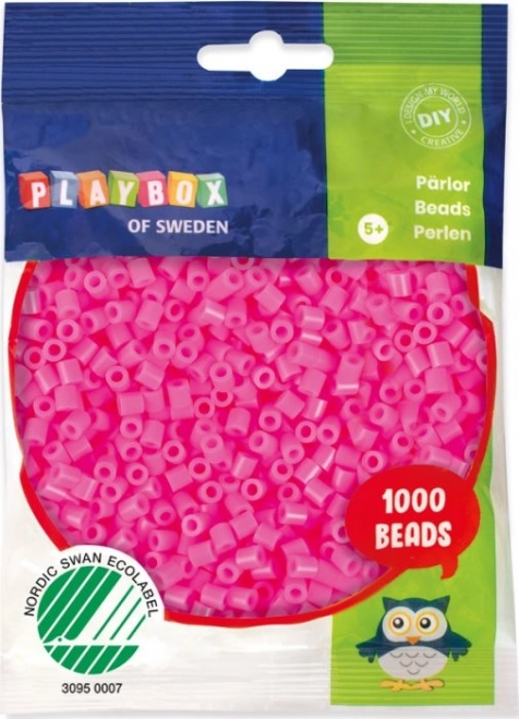 PLAYBOX Koraliki do prasowania - różowe 1000 szt.