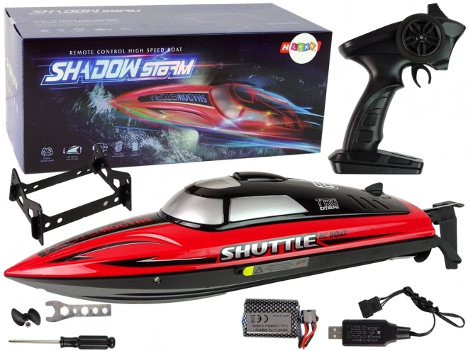 Łódź Motorowa R/C 2.4G Czerwona 20-25 km/h