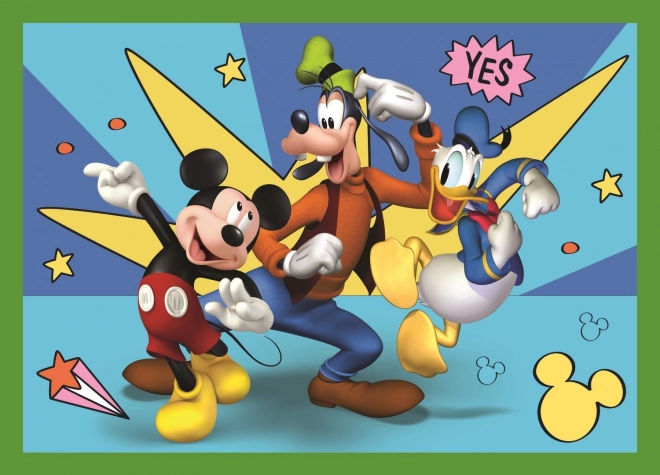 Puzzle 4w1 Mickey wśród przyjaciół