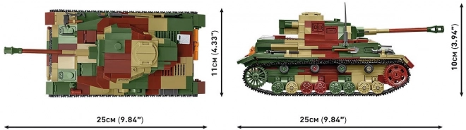 Zestaw II Wojna Światowa Panzerkampfwagen IV Ausf. G z 1107 elementów