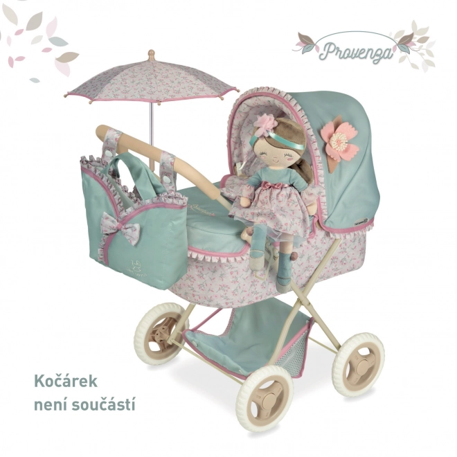 DeCuevas 20045 Pluszowa lalka PROVENZA - 36 cm z kołyską