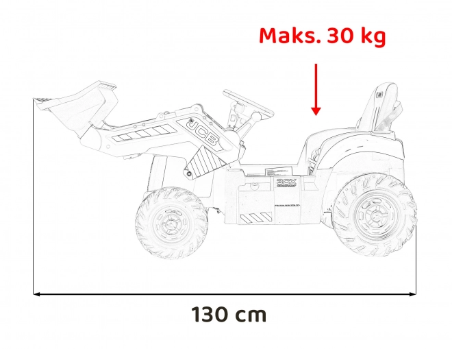 Dziecięca jazda na wózku JCB Traktor z koparką